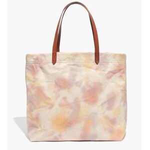 Madewell Canvas Transport Tote - Colorful Tie Dye Watercolor